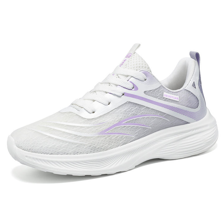 Damen nan atmungsaktiver Lightweight-Laufschuh mit dämpfender Wellen-EVA-Sohle und nahtlosem Mesh-Obermaterial Drune