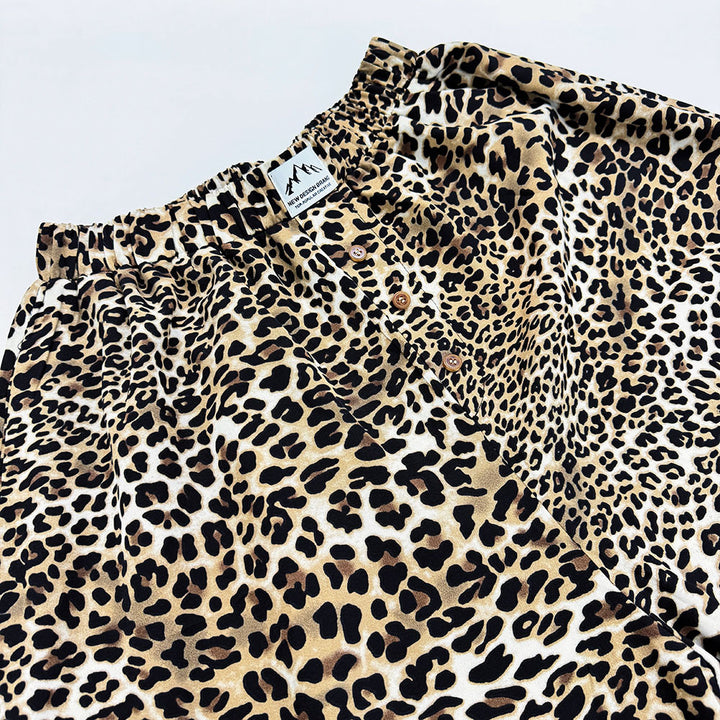 Damen Weitgeschnittene Leo-Hose Drune
