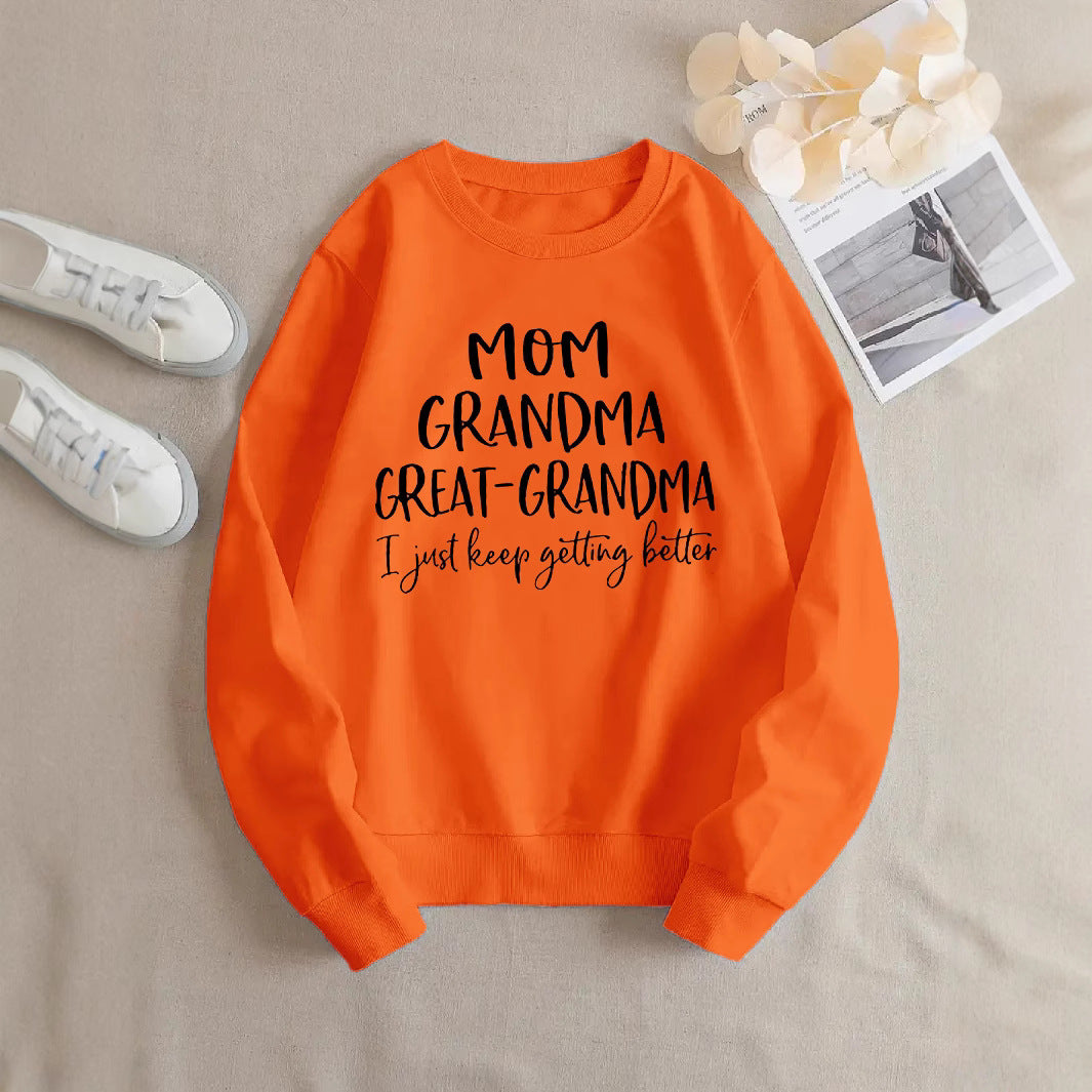 Damen Sweatshirt mit kreativem Familienaufdruck und bequemer Passform Drune