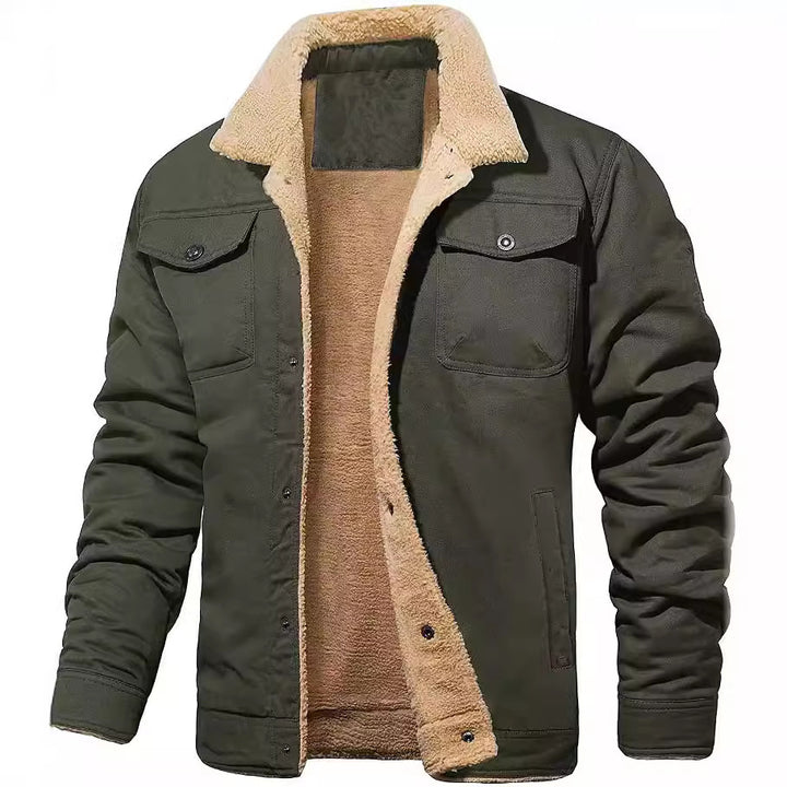 Herren gefütterte Arbeitsjacke mit hochflorigem Futter Drune