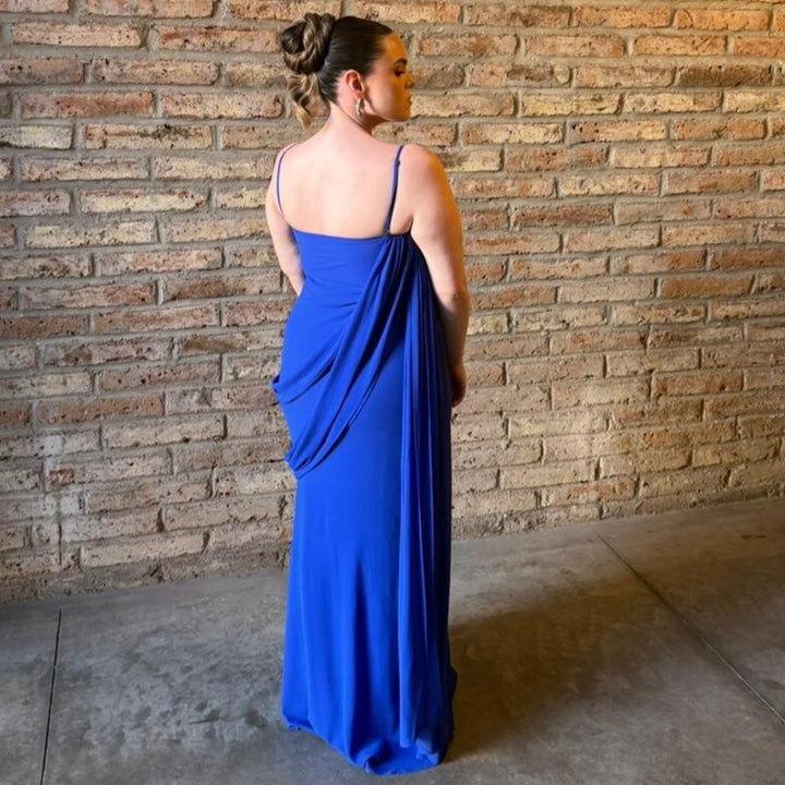 Damen trägerloses Abendkleid mit eleganter Drapierung Drune