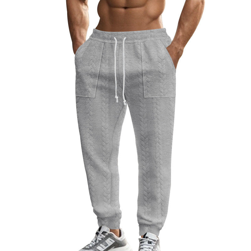 Herren Bequeme Trainingshose mit seitlichen Taschen und regulierbarem Kordelzug Drune