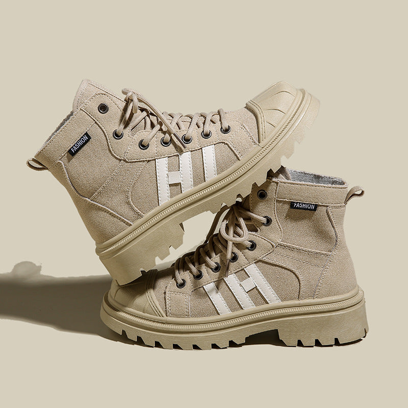 Damen Hochformat Sneaker Aus Robustem Textil mit Trendiger Profilsohle Drune