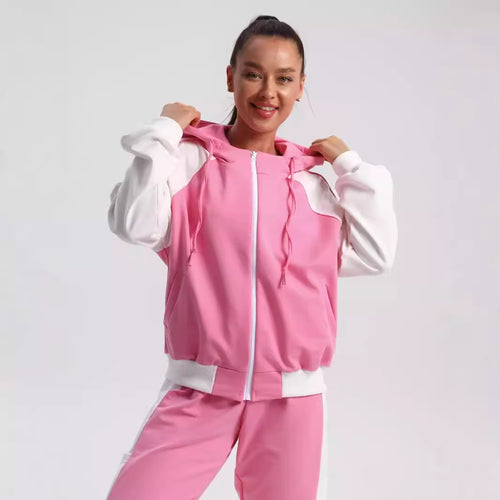 Damen Sportliches Freizeit-Set mit farblichen Kontrasten und praktischen Taschen Drune