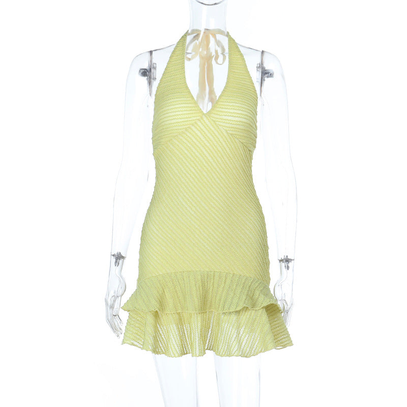 Damen Verspieltes Strandkleid mit rüschenbesetztem Saum Drune