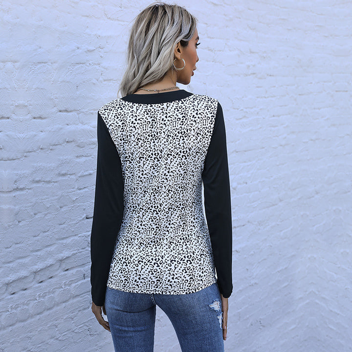 Damen Langarmshirt mit raffiniertem Leoprint und praktischen Taschen Drune