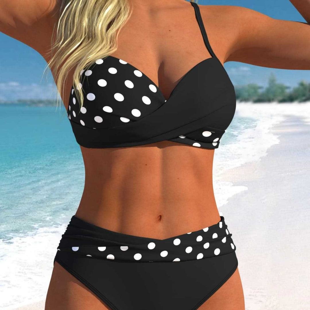 Damen Bikini-Set mit croppenden Oberteil und hohem Taillenschnitt Drune