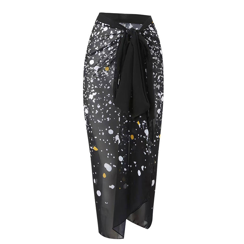 Damen Maxi-Rock mit elegantem Wickeldesign und floralem Muster Drune