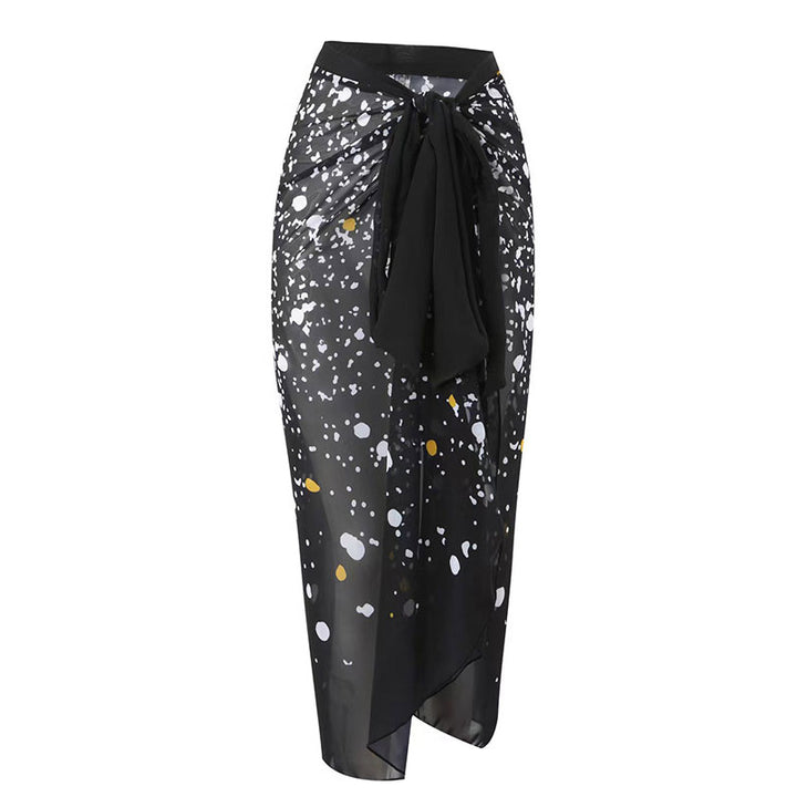 Damen Maxi-Rock mit elegantem Wickeldesign und floralem Muster Drune