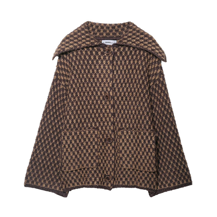 Damen modische und gemütliche Wollejacke Drune
