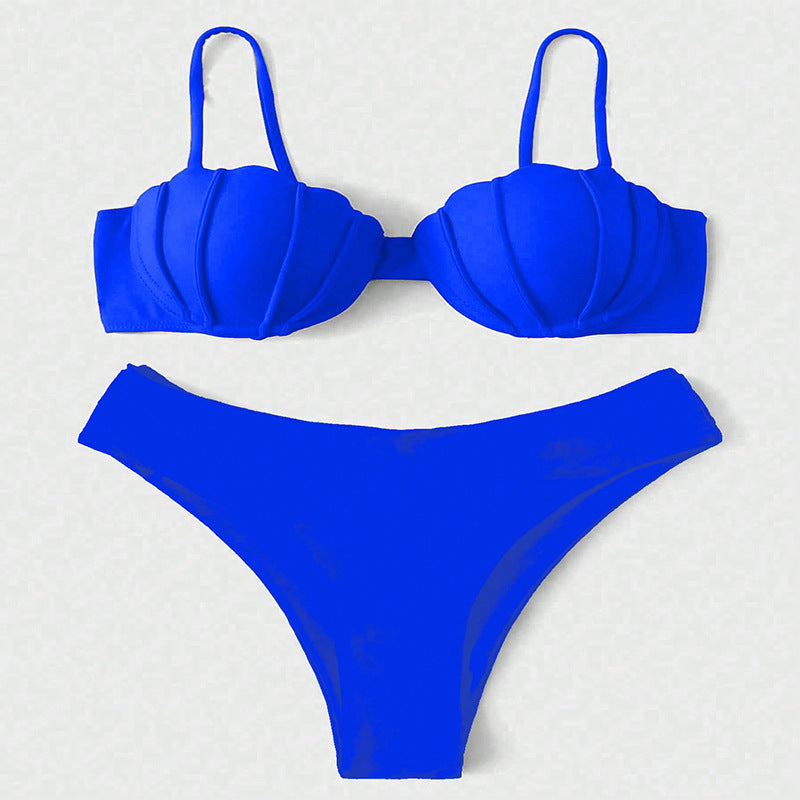 Damen Bikini-Set mit strukturierter Schalen-Optik Drune