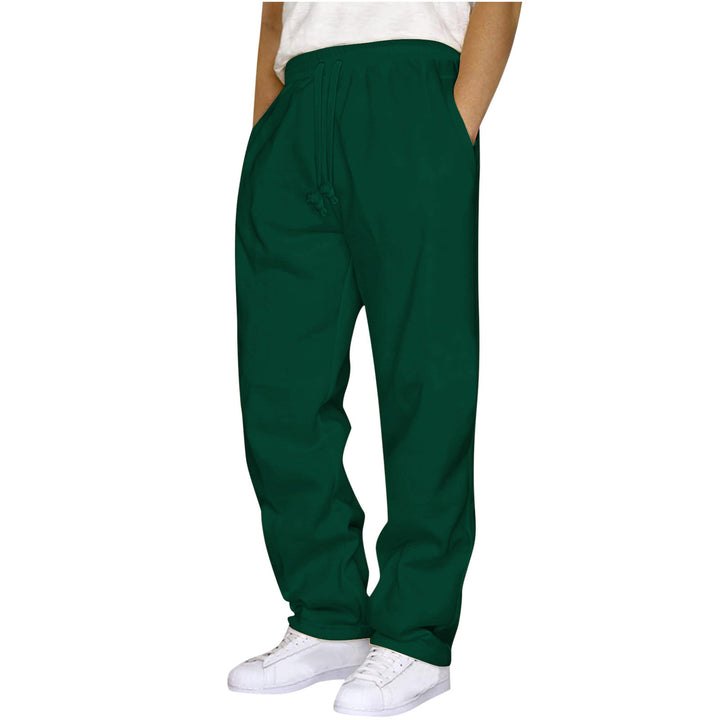 Damen nan ungekürzte Relax-Freizeithose mit hohem Komfortbund, innenliegendem Kordelzug und seitlichen Eingrifftaschen Drune