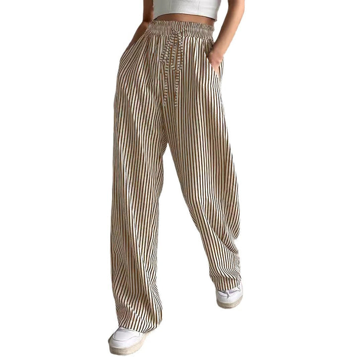 Damen Weite Streifen-Hose Drune