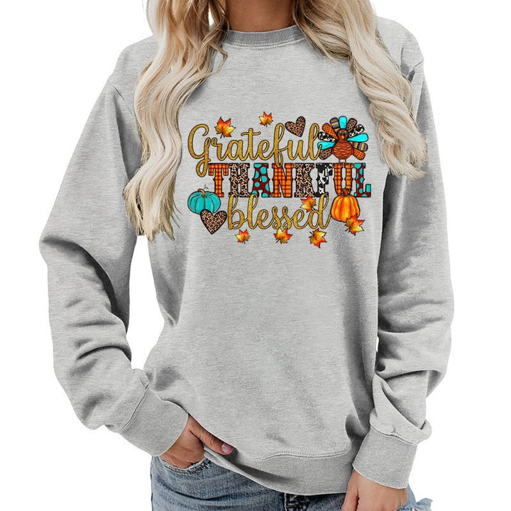 Damen Sweatshirt mit herbstlichem Dankeschön-Motiv Drune