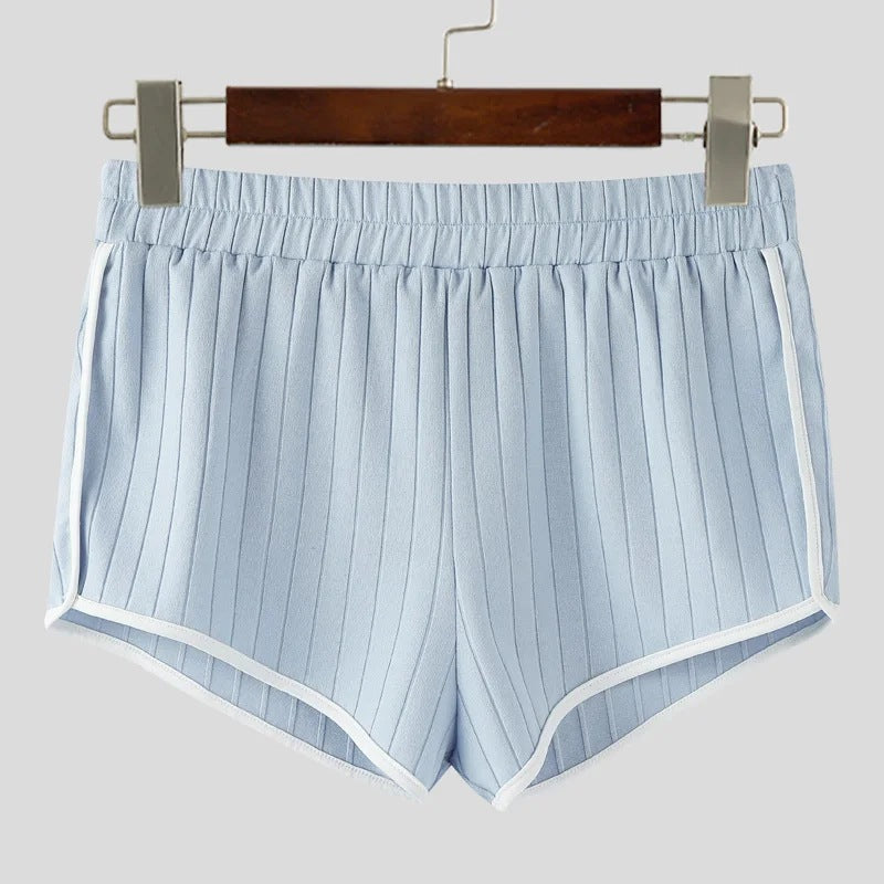 Damen nan plissierte Freizeit-Shorts mit elastischem Komfortbund und Kontrastpaspel Drune