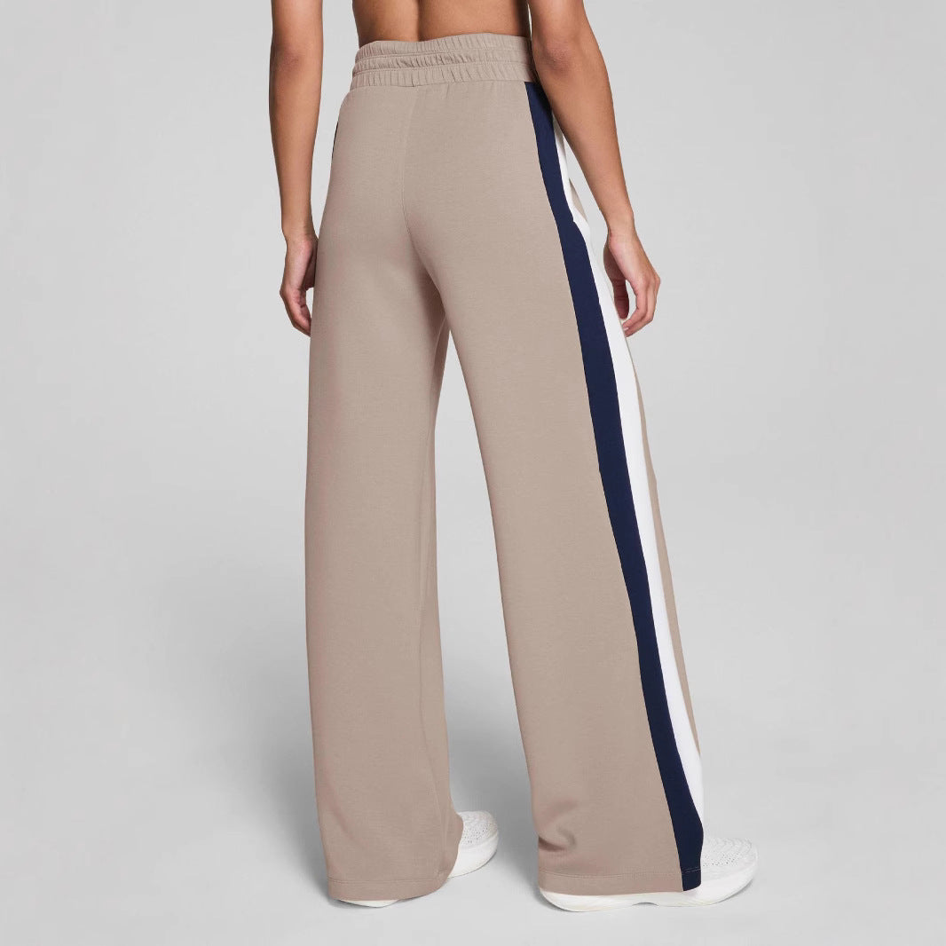 Damen Sportliche lange Hose mit seitlichen Kontraststreifen Drune