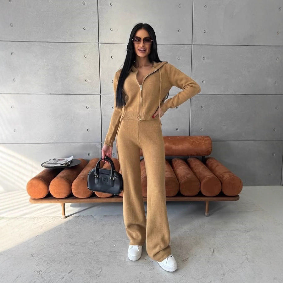 Damen Bequemer Fleece-Jumpsuit mit praktischer Kapuze und Reißverschluss Drune