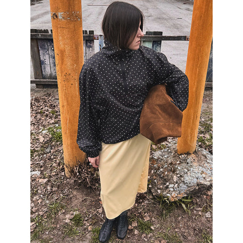 Damen modische Übersize Jacke mit Punkten Drune