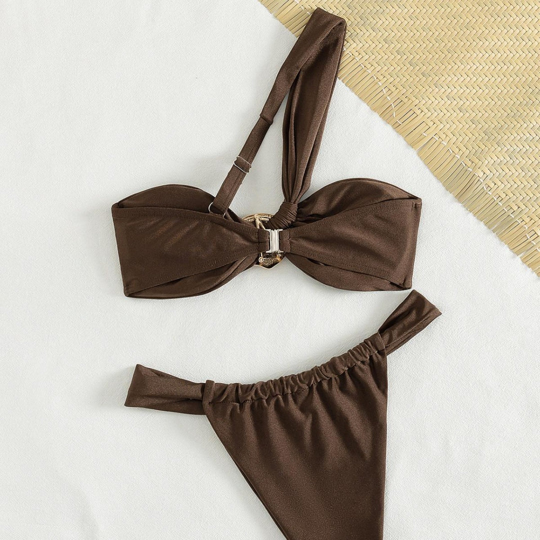 Damen Bandeau-Bikini mit schickem Schmuckdetail Drune