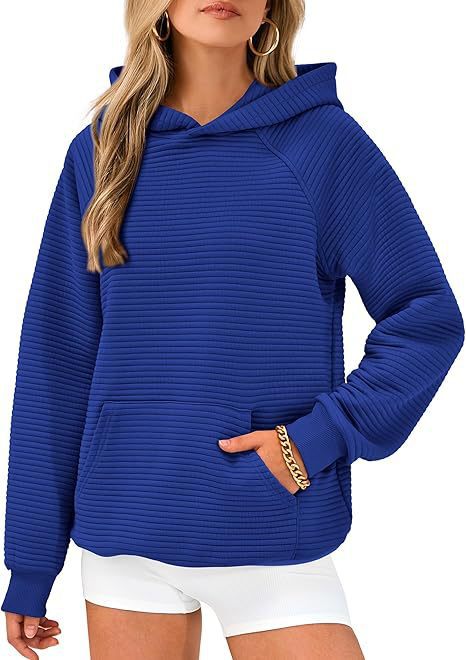Damen gemütlicher Kapuzenpullover mit strukturiertem Design Drune