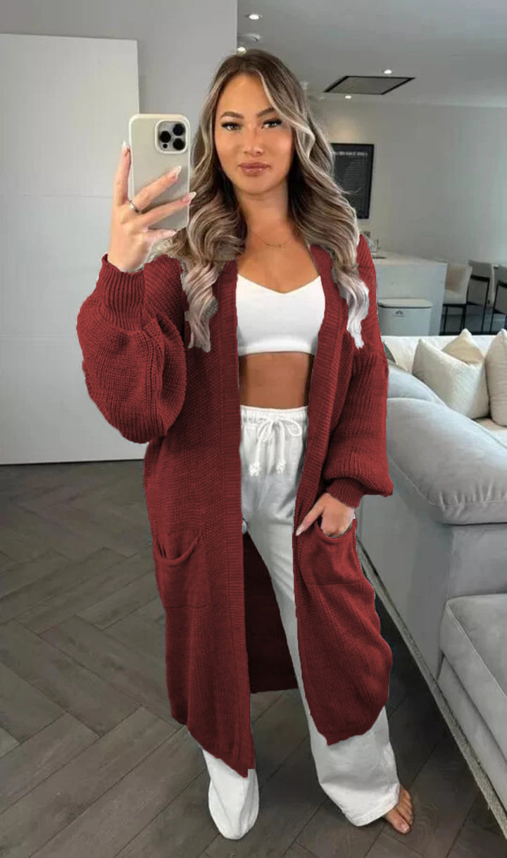 Damen Grobstrickcardigan im lässigen Oversized-Stil mit praktischen Taschen Drune