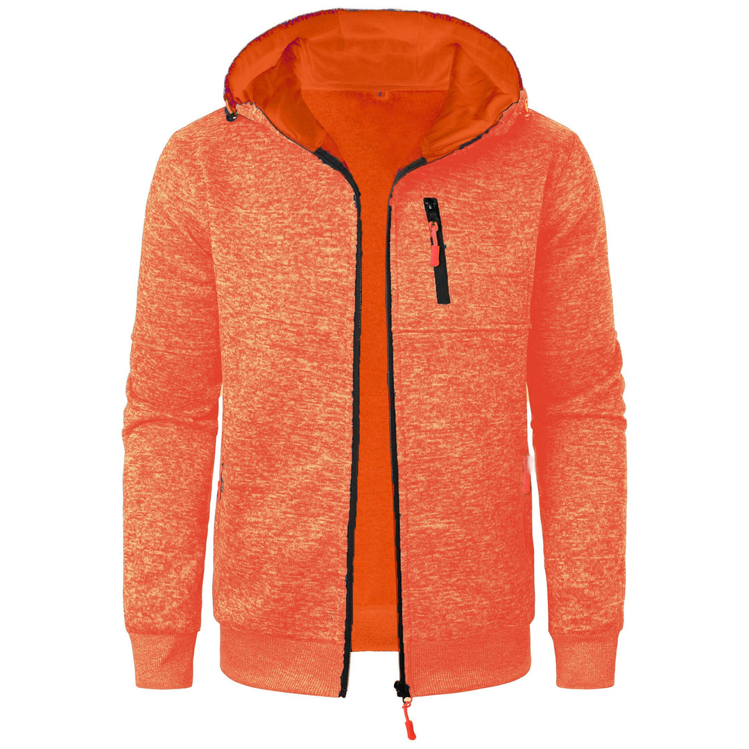 Drune | Herren Gemusterte Zip Kapuzenpulli