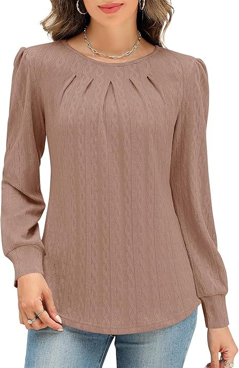 Damen Stylische Bluse mit dekorativem Faltenwurf Drune