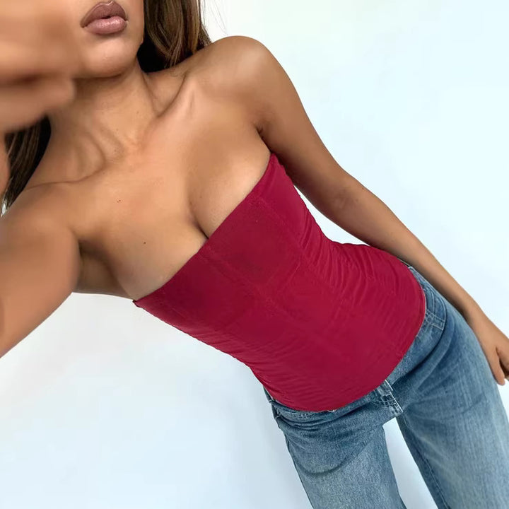 Damen Dessous-Kleid mit eleganten Fransen und transparentem Oberteil Drune