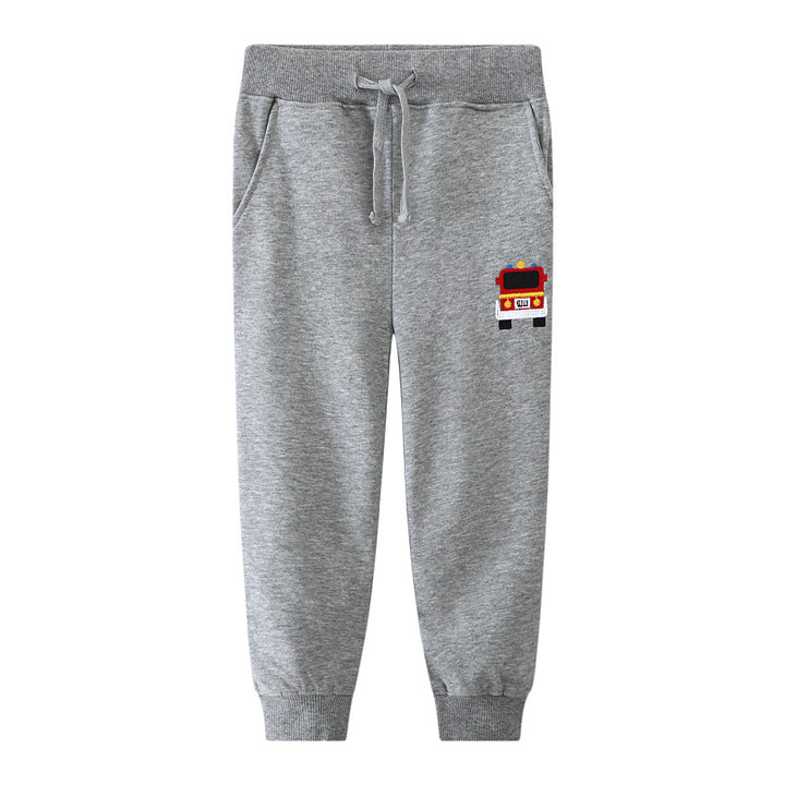 Jungen bequeme Sweatpants mit Feuerwehr-Motiv Drune