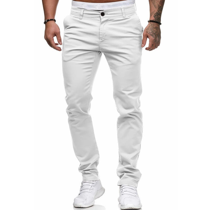 Herren maßgeschneiderte Slim-Fit Chino-Hosen Drune