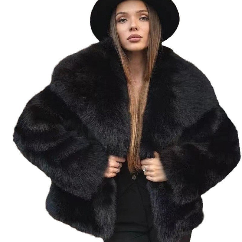Damen Kunstpelz-Jacke Drune