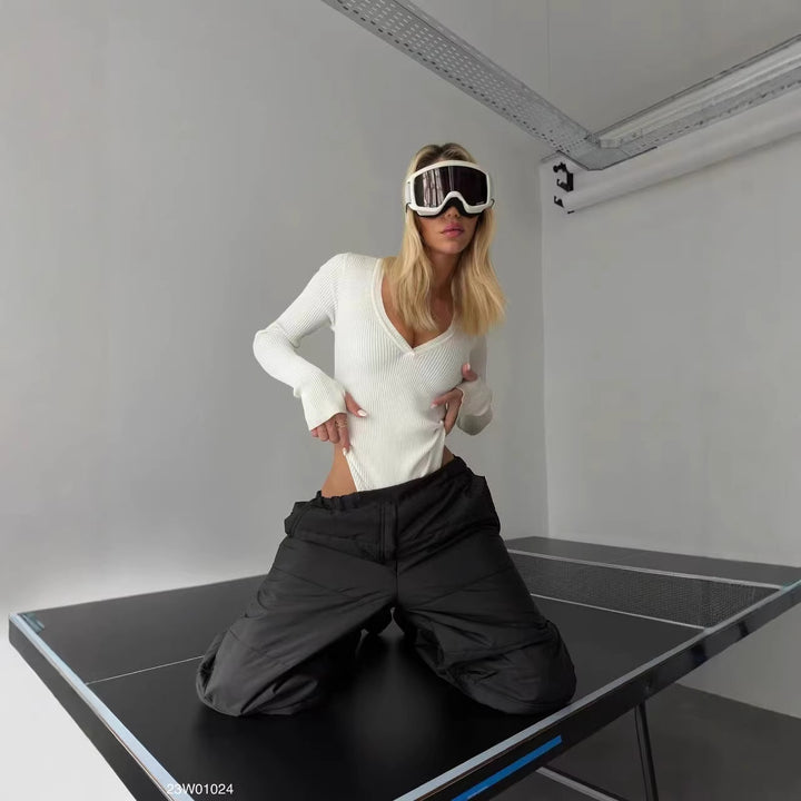 Damen elegante Steppjacke im kurzen Design mit gefüttertem Oberteil Drune