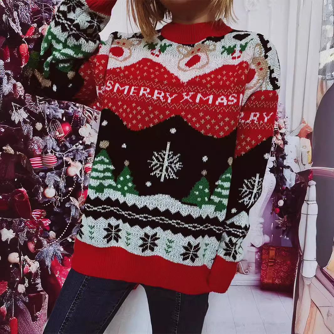 Damen Weihnachts-Pullover mit festlichem Design und gemütlichem Schnitt Drune