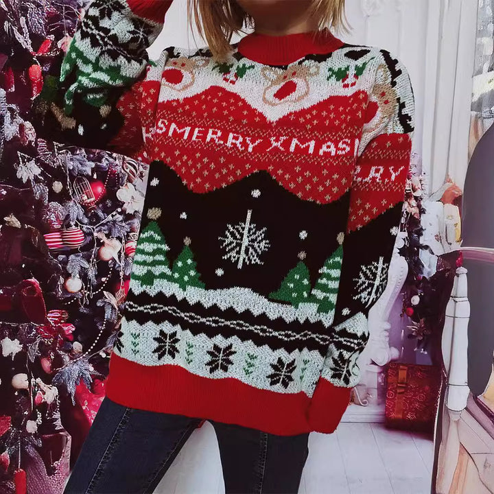 Damen Weihnachts-Pullover mit festlichem Design und gemütlichem Schnitt Drune