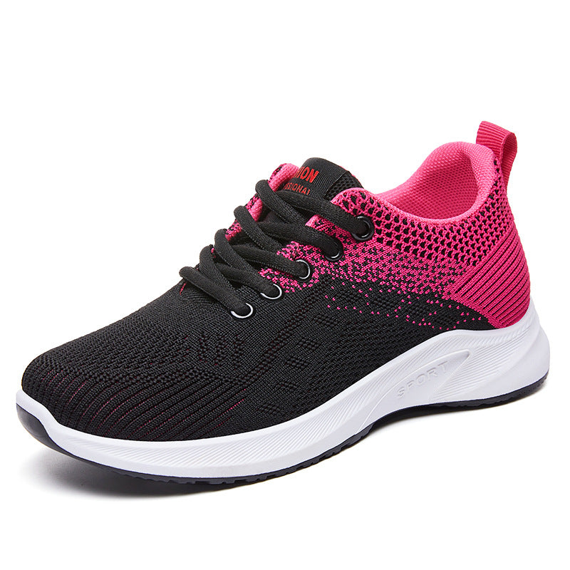 Damen nan nahtloser Strick-Fitnesssneaker mit ergonomischem Fersenhalt, flexibler Zehenkappe und reaktiver EVA-Dämpfung Drune