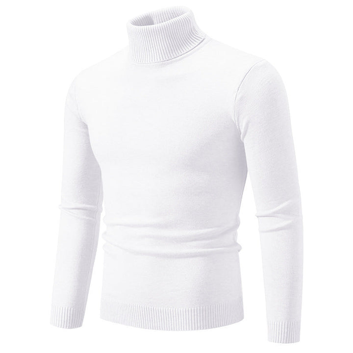 Herren nan taillierter Rollkragenpullover aus feinem Feinstrick mit geripptem Kragen Drune