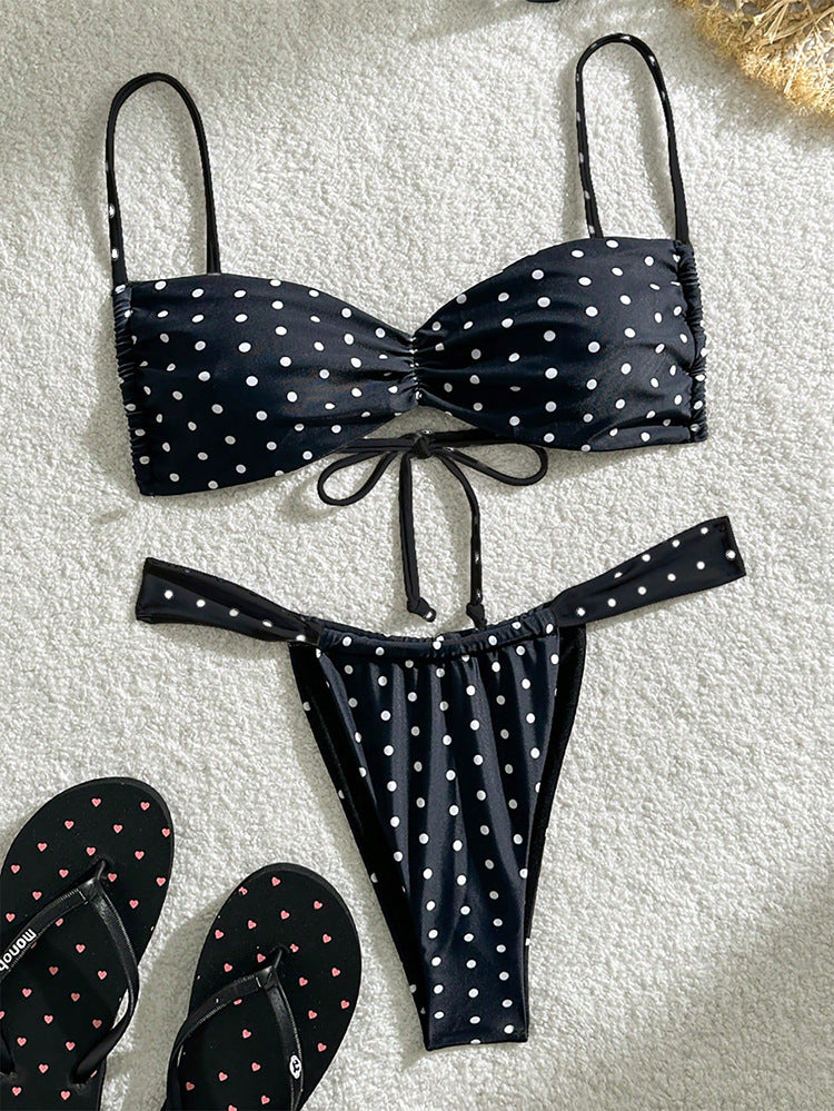 Damen Polka Dot Bikini Set Drune