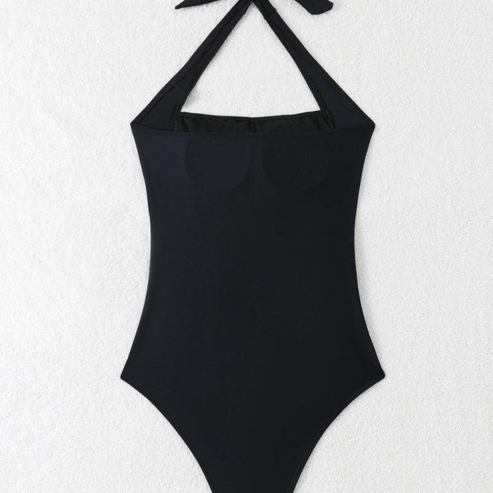 Damen Eleganter Wickel-Badeanzug mit Raffungen Drune