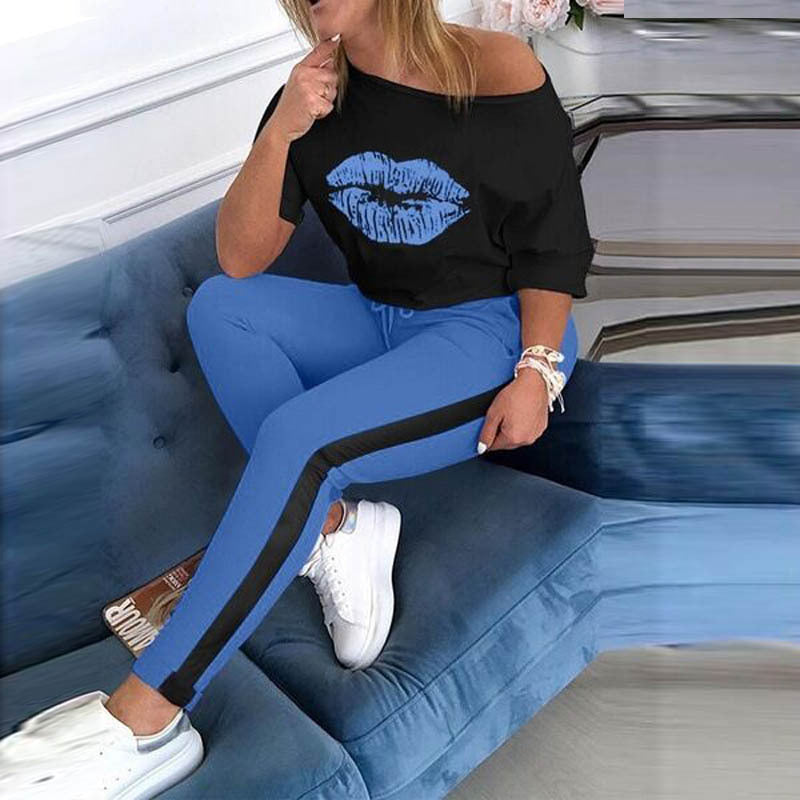 Damen Sportleggings im modernen Color-Block-Design mit elastischem Bund und hoher Taille Drune