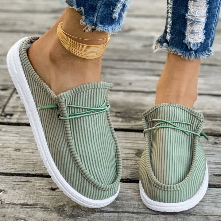 Damen Slip-On Mokassins mit attraktiver Rippstruktur Drune