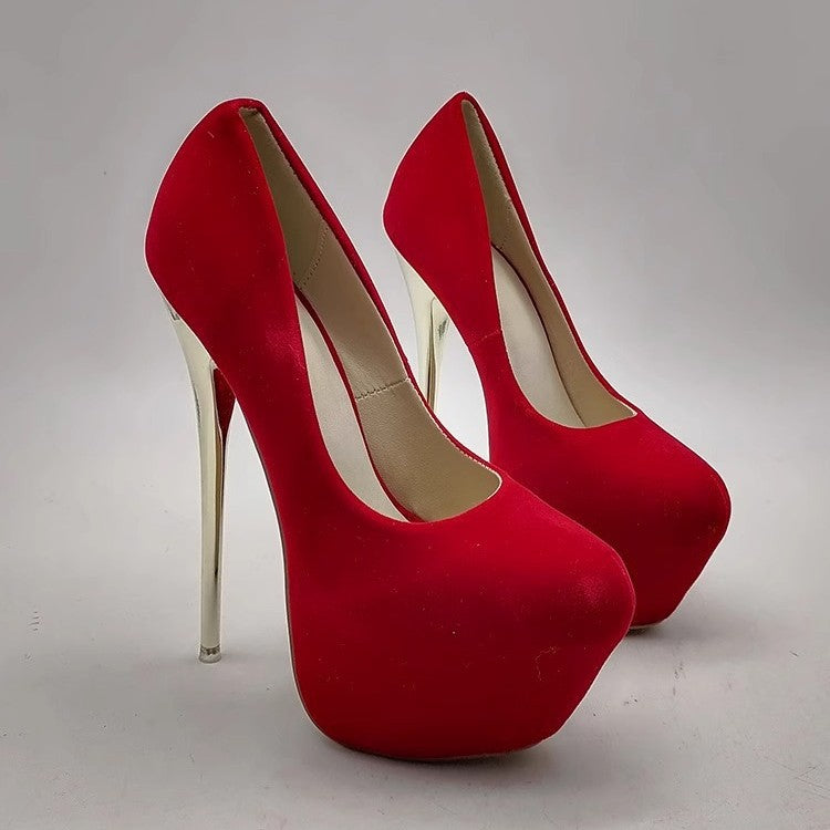 Damen elegante Stiletto-Pumps mit goldenen Akzenten Drune