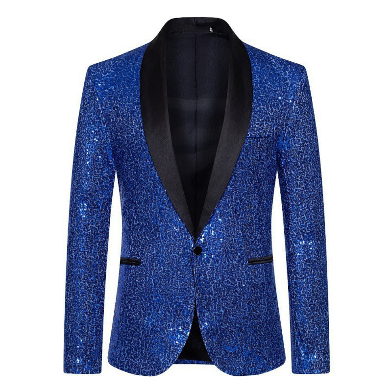 Herren glamouröser Pailletten-Blazer mit modernem Schnitt Drune
