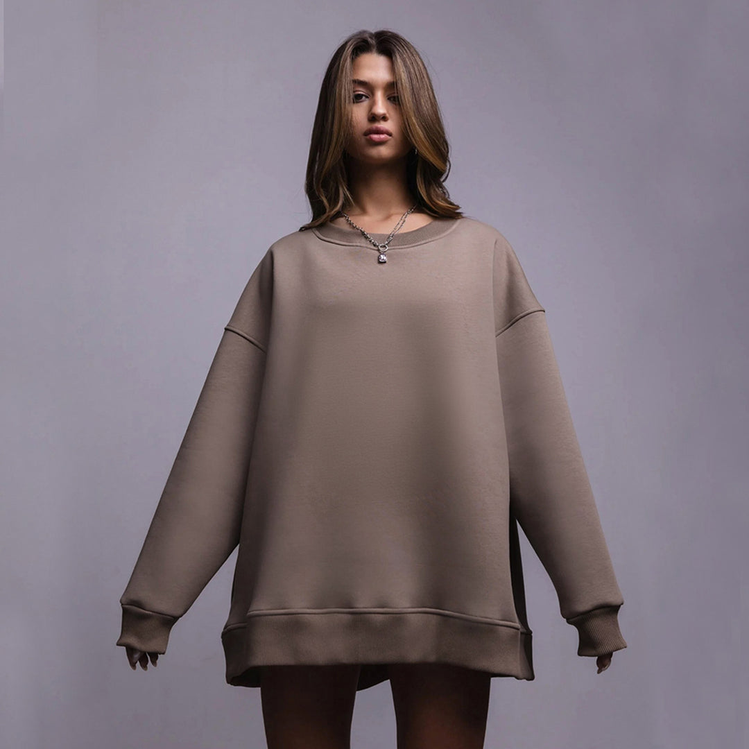 Damen Oversized Sweatshirt mit lässigem Schnitt und weichem Innenfutter Drune