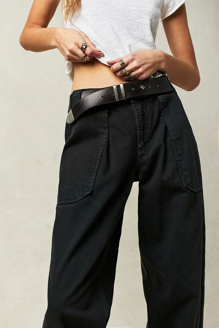 Damen weite Cargo-Jeans mit einzigartigen Taschen und lässigem Schnitt Drune