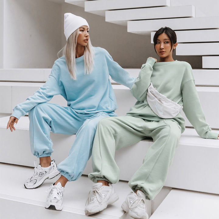 Damen nan weiches Oversize-Sweatshirt und weite Relaxhose im Vintage-Washed-Finish Drune