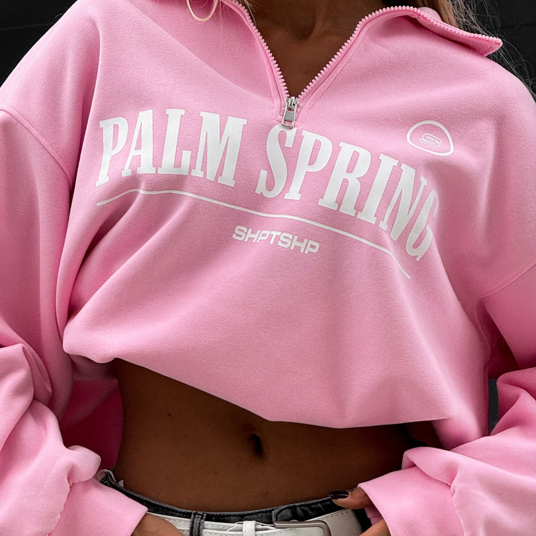 Damen cropped Kapuzenoberteil mit auffälligem Logo Drune