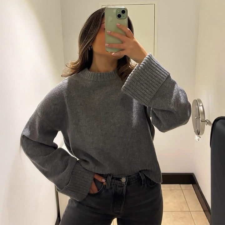 Damen gemütlicher, oversized Strickpullover Drune