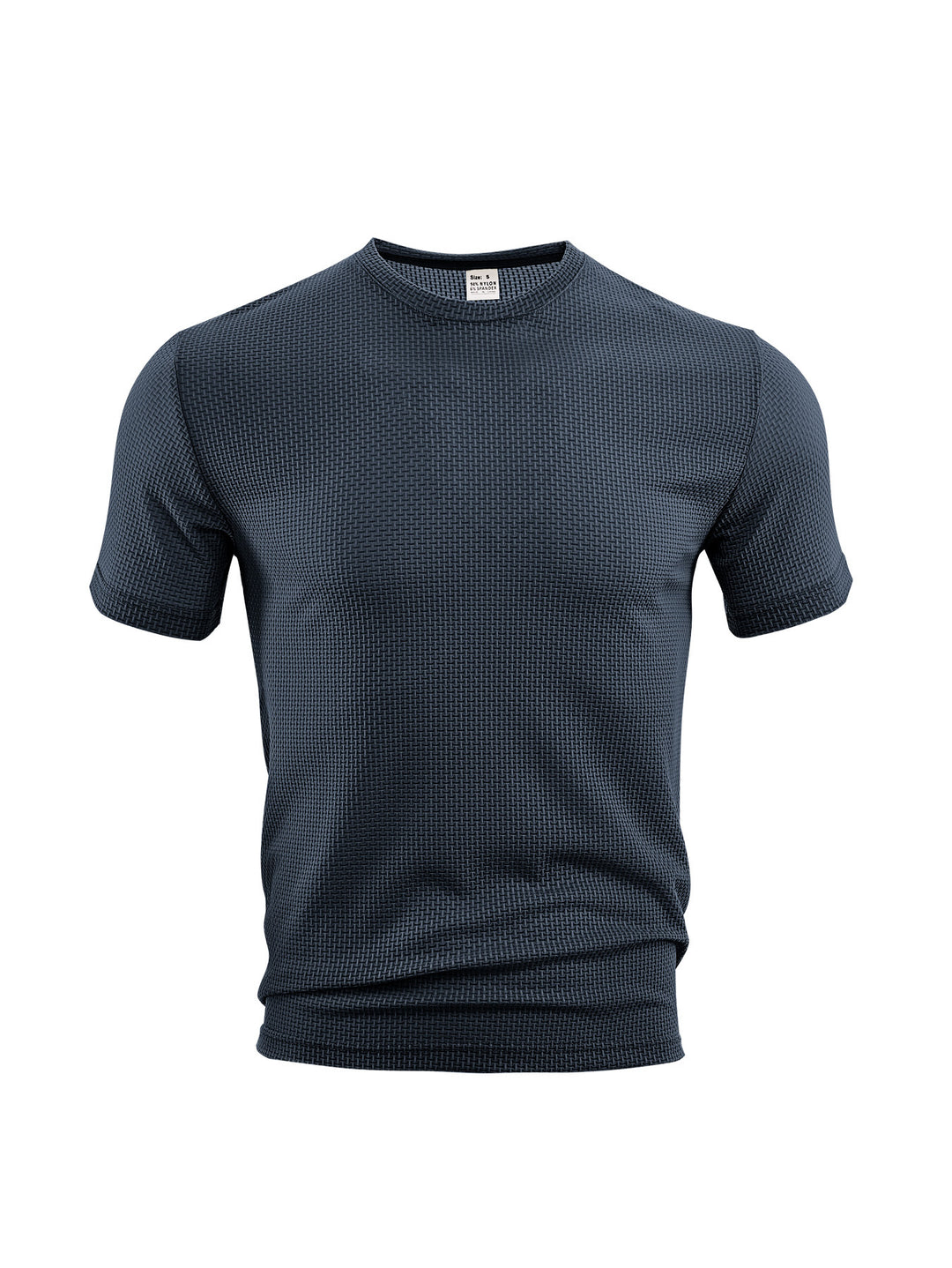 Herren nan Waffelstruktur-T-Shirt mit Rundhalsausschnitt und körpernaher Passform Drune