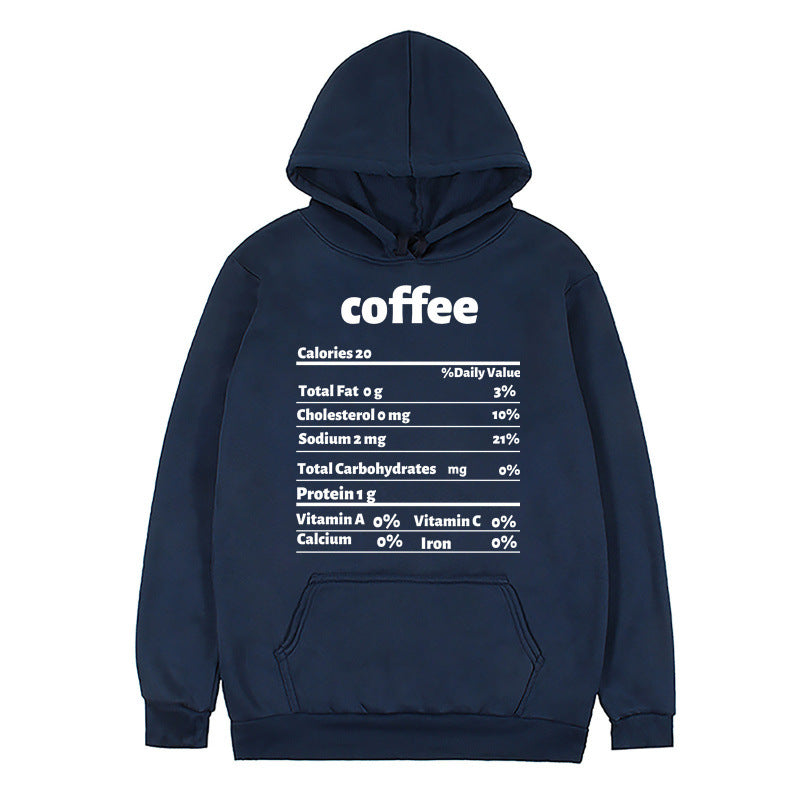 Damen Kapuzenpullover mit kreativem Nährwertdesign Drune