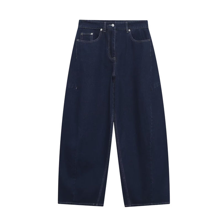 Damen weite Jeans im modernen Schnitt mit angesagten Cargo-Taschen Drune